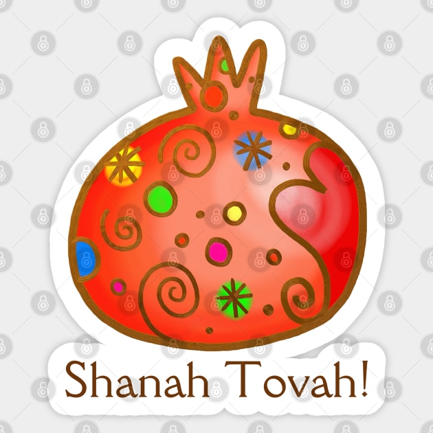 Shanah Tovah Festive Pomegranate Sticker by HolidayBug